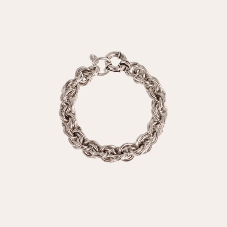Maille rond entrecroisé bracelet large size
