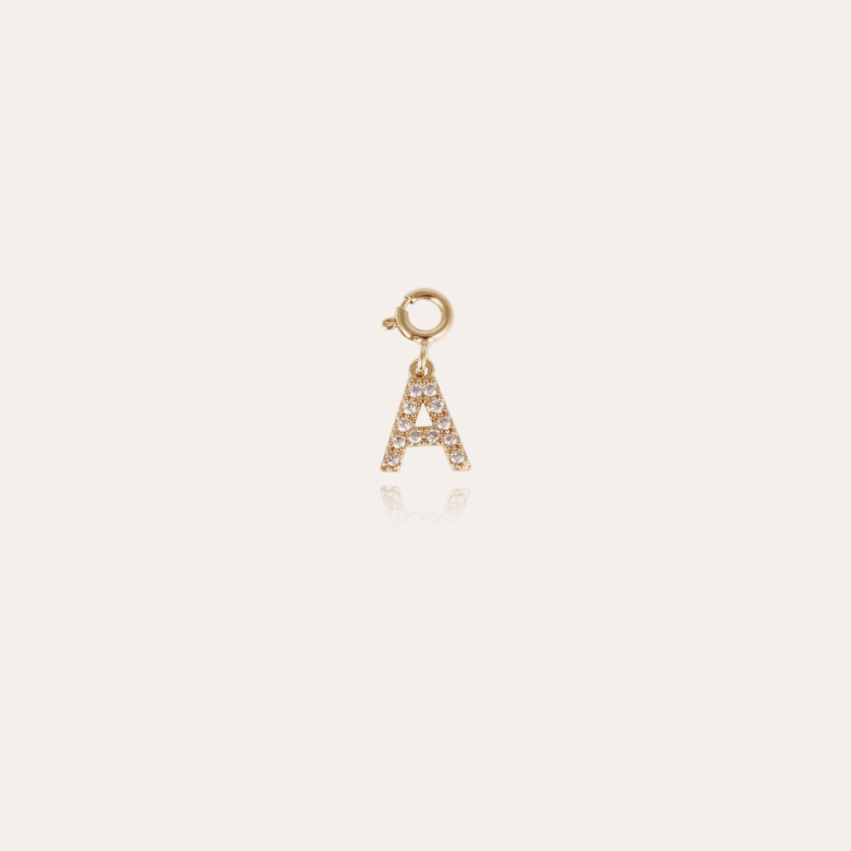 Letter A pendant charms strass