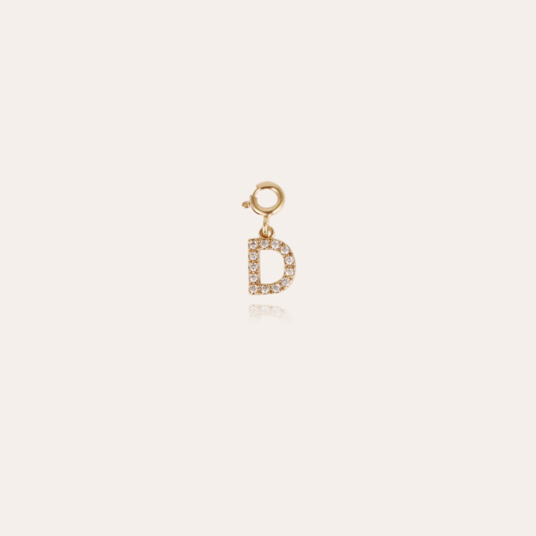 Letter D pendant charms strass