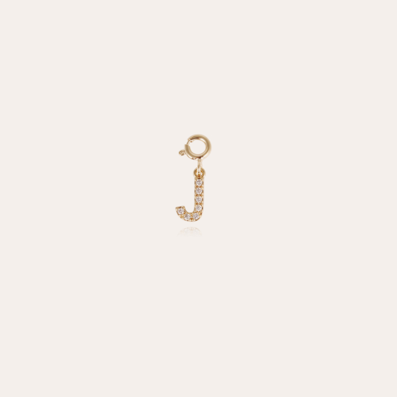 Letter J pendant charms strass