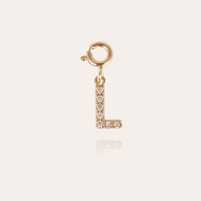 Gold l charm clearance