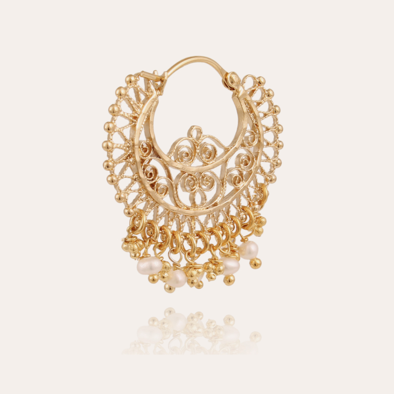 Boucles d'oreilles créoles Yuca dorées