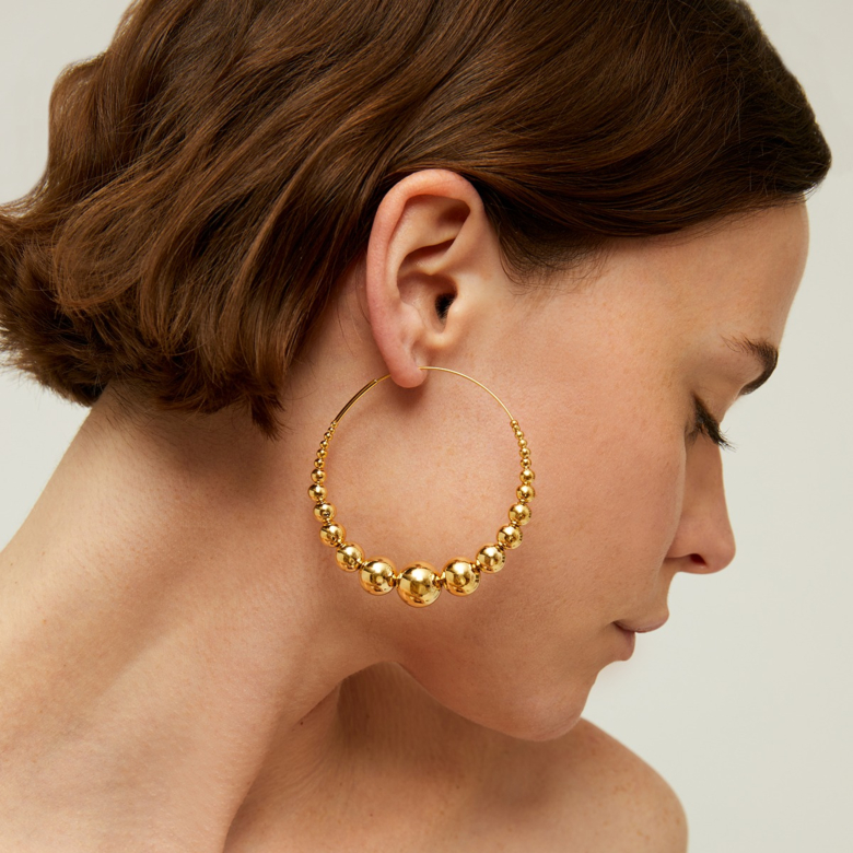 Multiperla hoop earrings