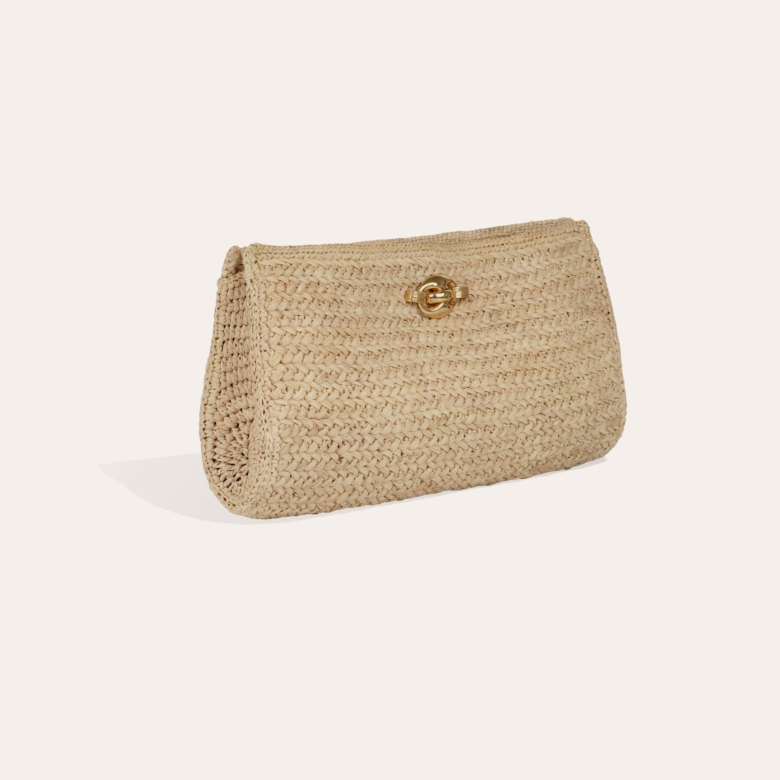 Uptown Clutch raffia