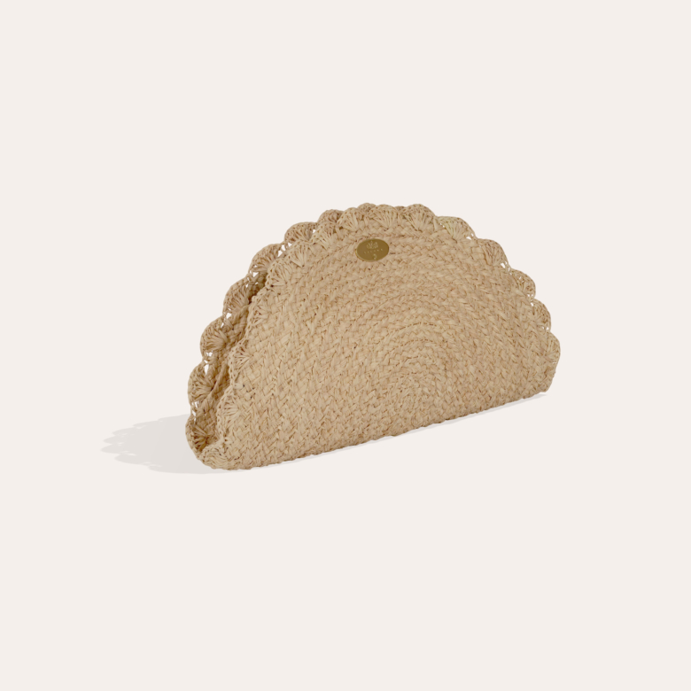 Sun clutch bag raffia