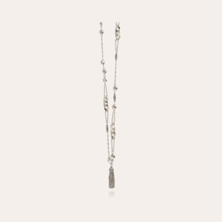 Filou long necklace silver