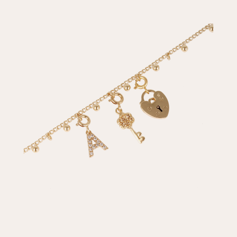 Letter F pendant ccharms strass
