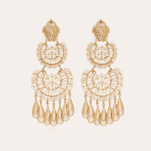 Yuca Bis 2 rows earrings gold
