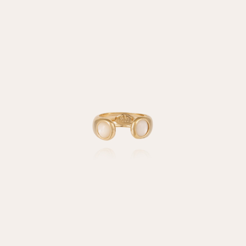 Saint Germain ring - White Mother-of-pearl
