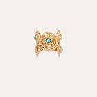 Mistral cuff ring - Turquoise & Amazonite