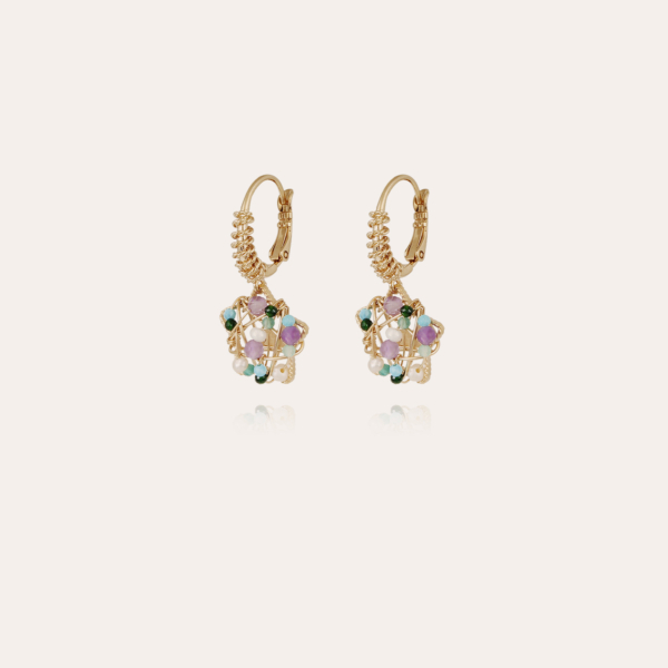 Tao Flower earrings gold