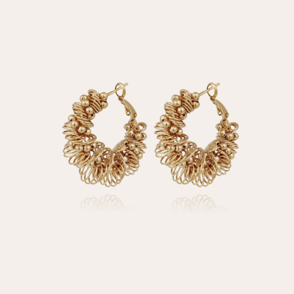 Tourbillon earrings small size gold