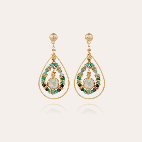 Aurore Serti earrings mini gold - Fluorine