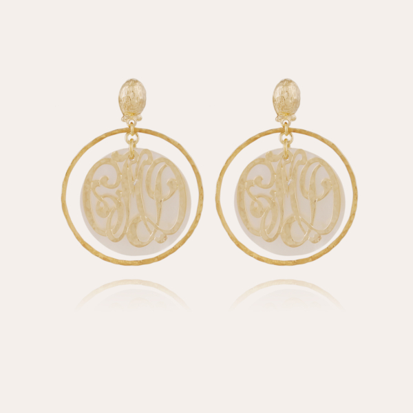 Nana Mariage earrings gold - White Mother-of-pearl