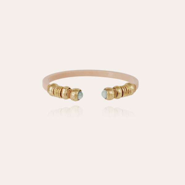 Sari Bis bracelet acetate gold - Pink - Amazonite