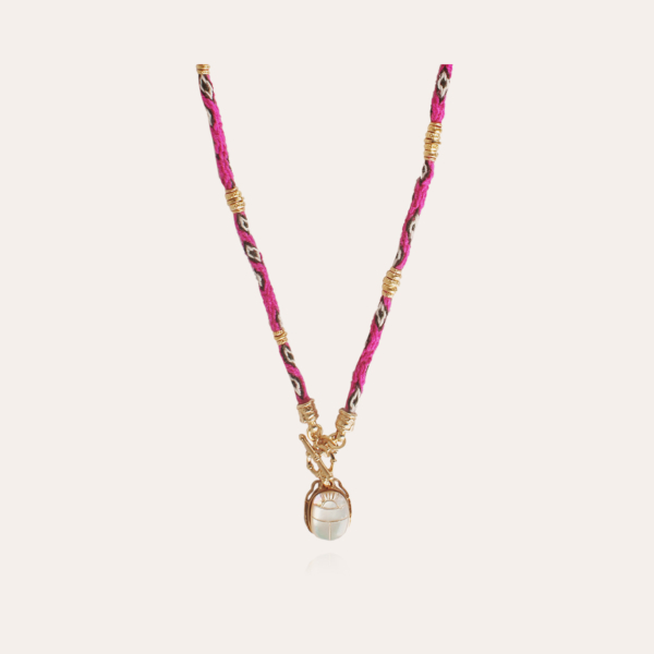 Lima Scaramouche necklace gold - White Mother-of-pearl