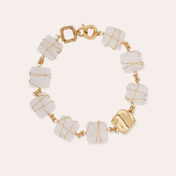 Rainbow Square necklace - Rock Crystal