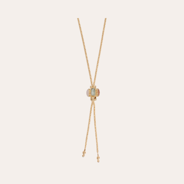 Serti Talisman long necklace gold - Fluorine