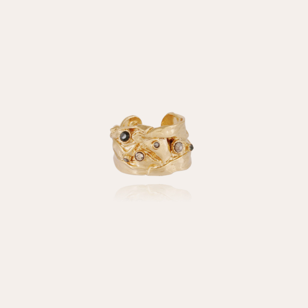 Compression cabochons ring gold