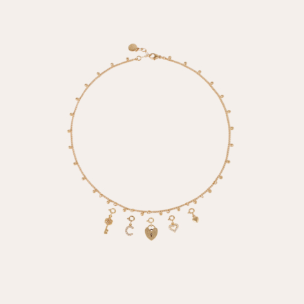 Lettre W charms strass gold