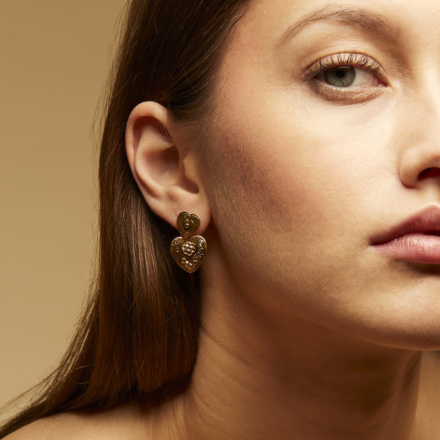 Love earrings mini gold