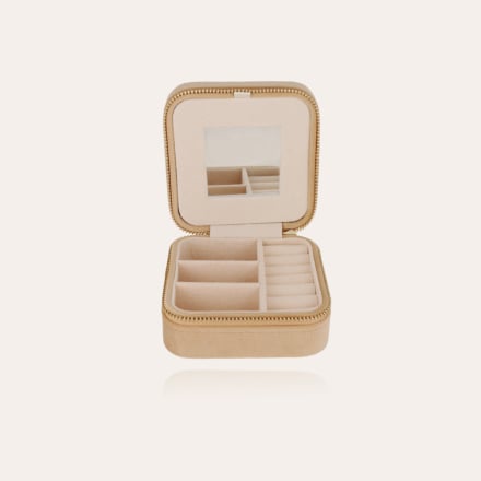 Jewerly box velvet small size - Beige