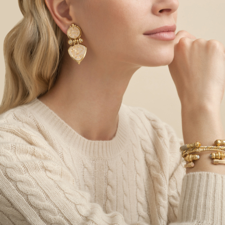 Colorado earrings enamel gold - Exclusive piece (4 pieces)