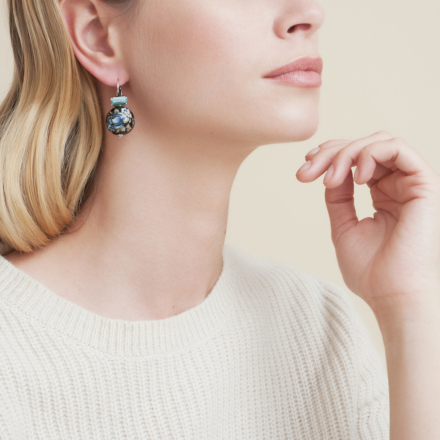 Decalco earrings silver