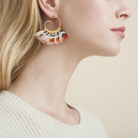 Buzios hoop earrings mini gold - Exclusive piece (3 pieces)