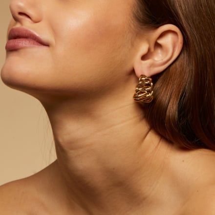 Bronx hoop earrings gold