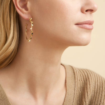 Calliope Serti hoop earrings gold