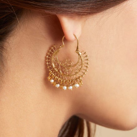 Yuca hoop earrings gold