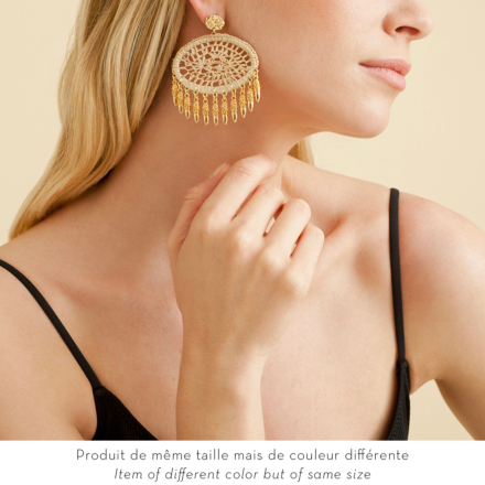 Fanfan raphia earrings gold