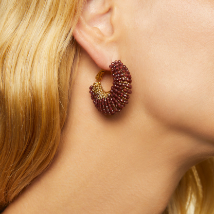 Izzia earrings small size gold - Gemstones