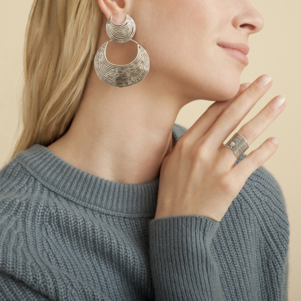 Luna Wave earrings silver