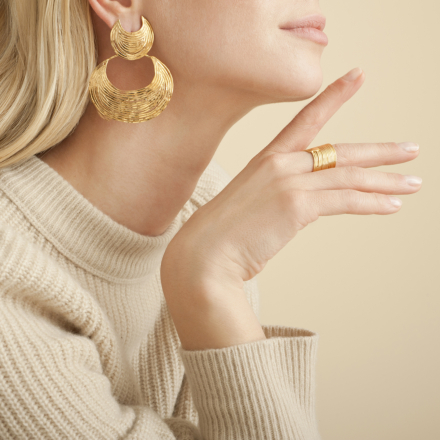 Luna Wave earrings gold