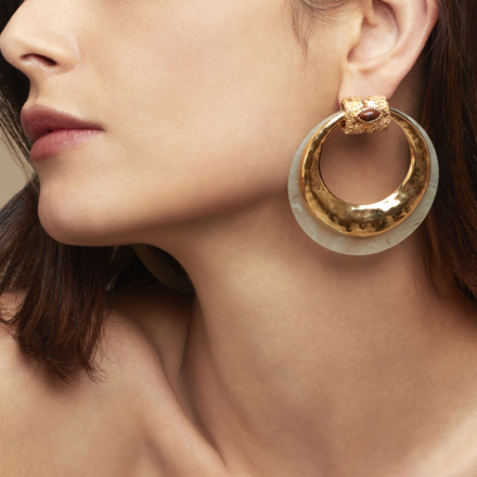 Meknes earrings acetate gold 