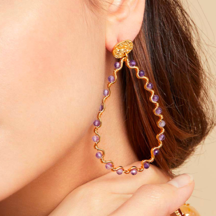 Nympheas earrings gold 
