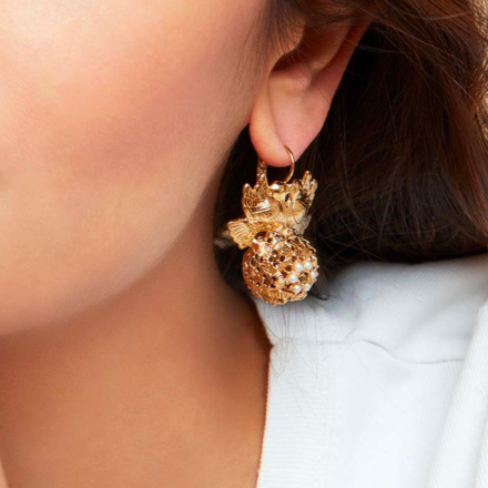 Oaxaca ball earrings gold 
