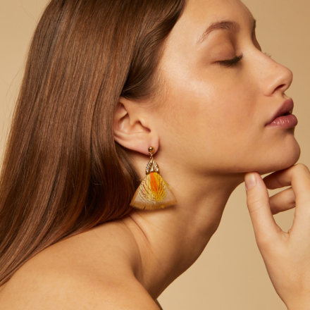 Plumette earrings gold 