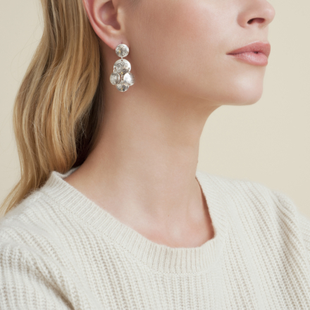 Sequin Diva earrings silver