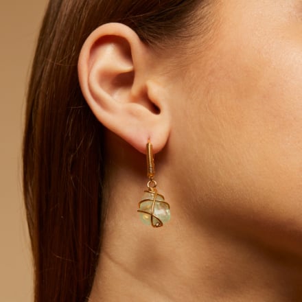 Tao Rainbow earrings gold - Fluorine