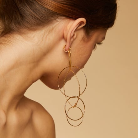Torsade Multi earrings gold