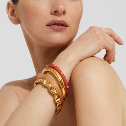 Caftan Bis bracelet acetate gold - Coral
