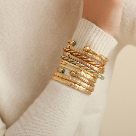 Ariane cabochons bracelet gold