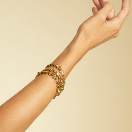Mistral triple bracelet gold