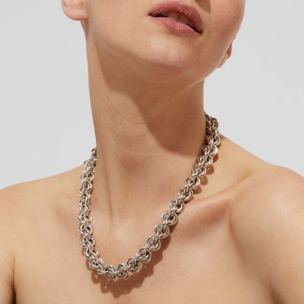 Maille rond entrecroisé necklace silver