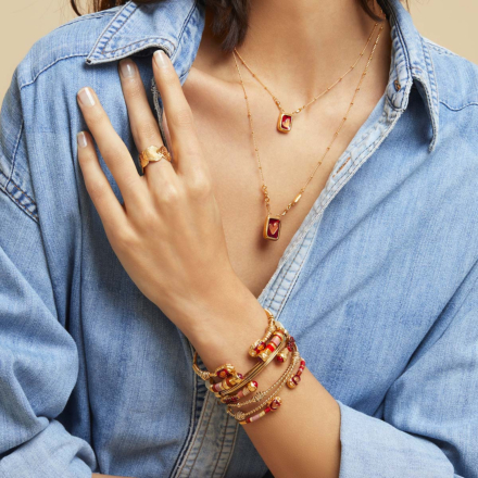 Totem sign scapulaire necklace gold