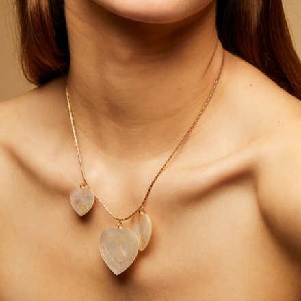 Gilot necklace mother-of-pearl large size gold