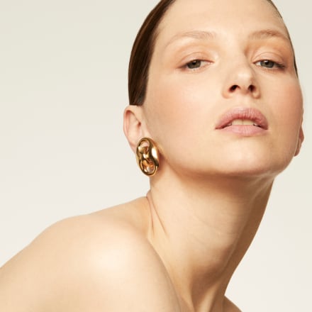 Cophea studs earrings gold